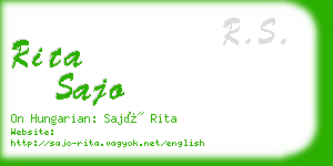 rita sajo business card